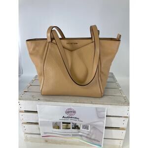 MICHAEL KORS, LIGHT TAN PEBBLED LEATHER WOMENS SHOULDER BAG